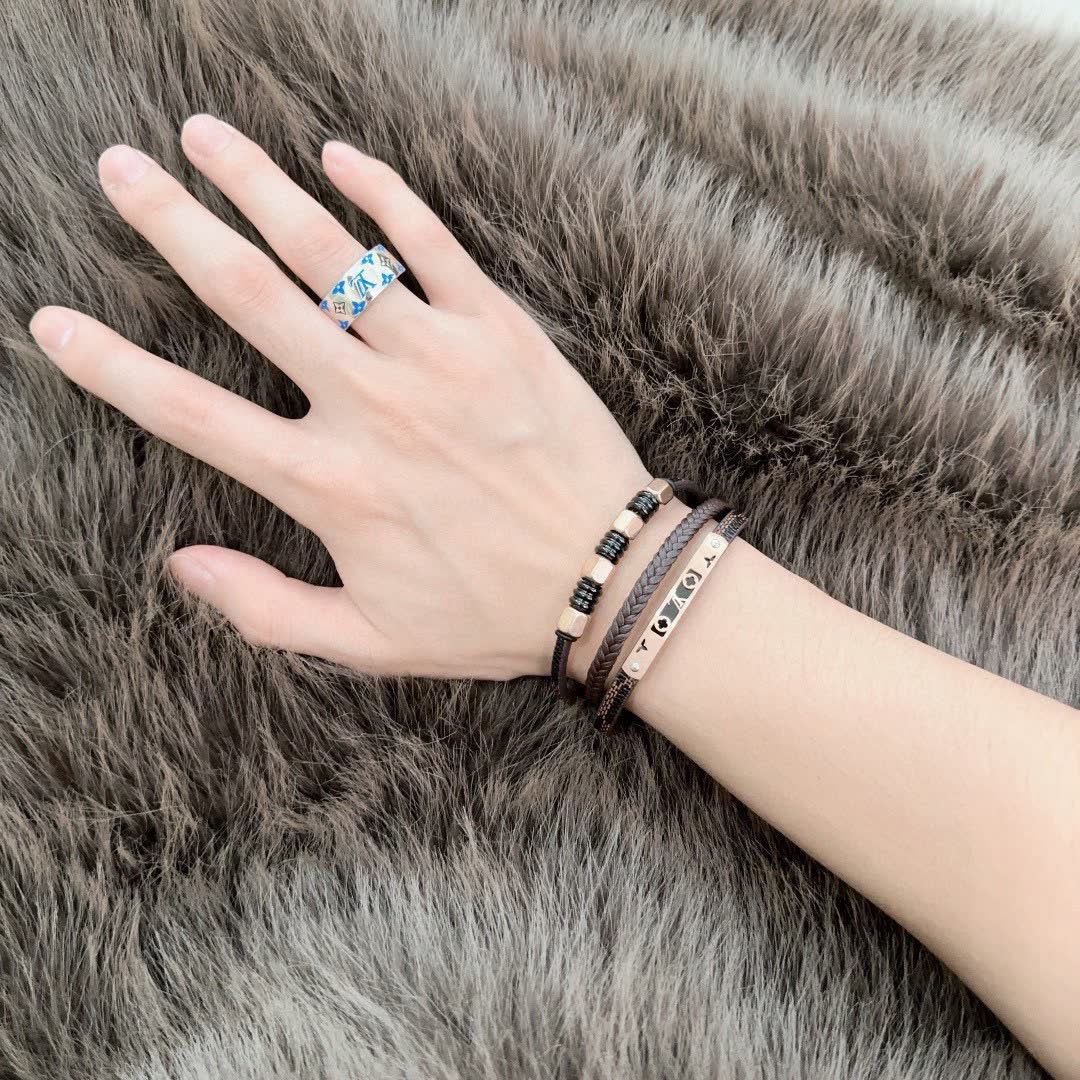 Louis Vuitton Brown Leather Bracelet